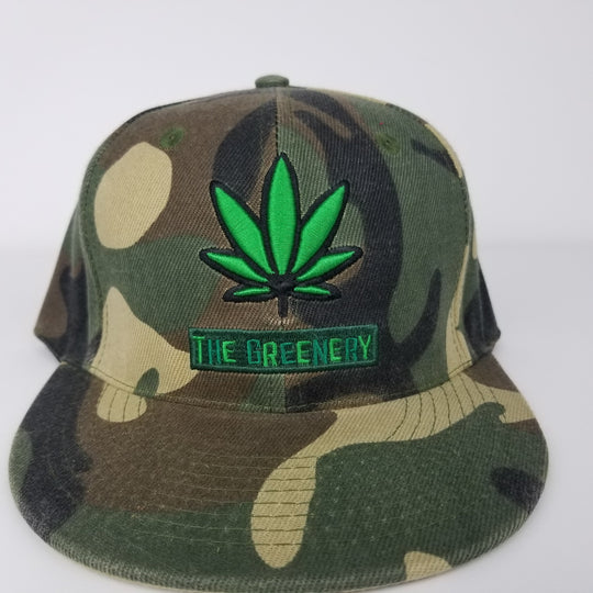 The Greenery Cannabis Snapback Hat - Unisex GreenGiant Vapes - GreenGiant Vapes